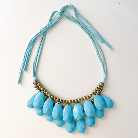 ⭐️ Turquoise Teardrop Bubble Statement Necklace - Picture 1 of 2